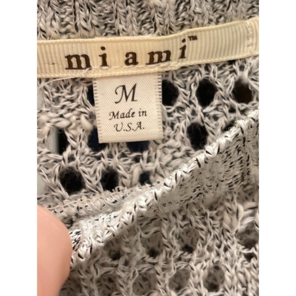 New Miami Gray and White Marbled Open Knit Sweater Tunic - Picture 2 of 11